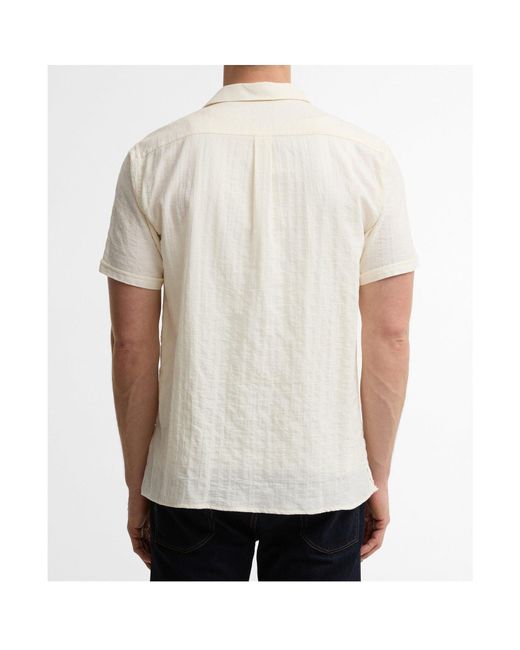 Barbour White Short-Sleeved Button-Up Shirt for men