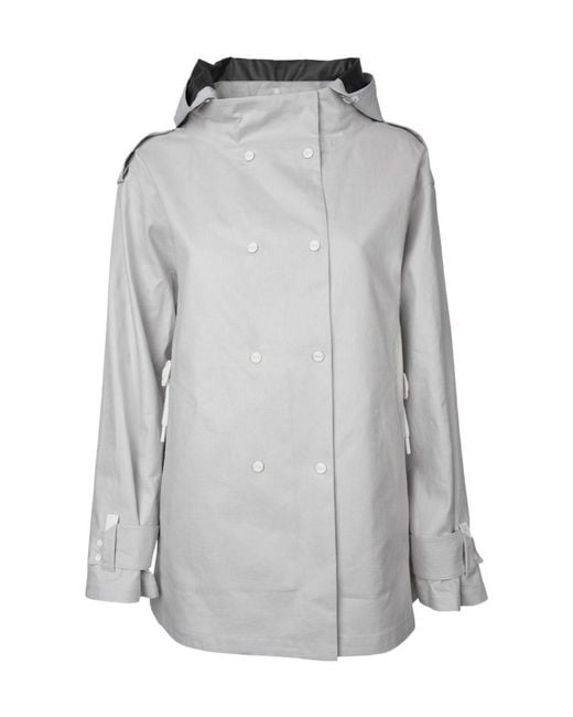 Herno Gray Lightweight Technical Hooded Jacket