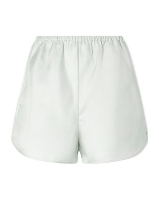 Loulou de Saison White Elastic Waist Shorts