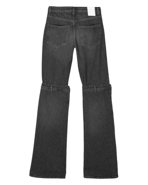 Coperni Gray Logo Patch Mid-Rise Jeans
