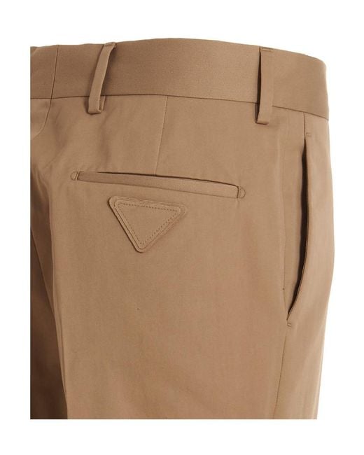 Prada Natural Straight Leg Tailored Pants for men