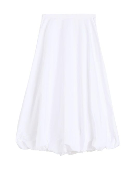 By Malene Birger White Aubrey Flared Midi Skirt