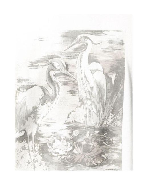 Heron Preston White Logo Embossed T-Shirt for men