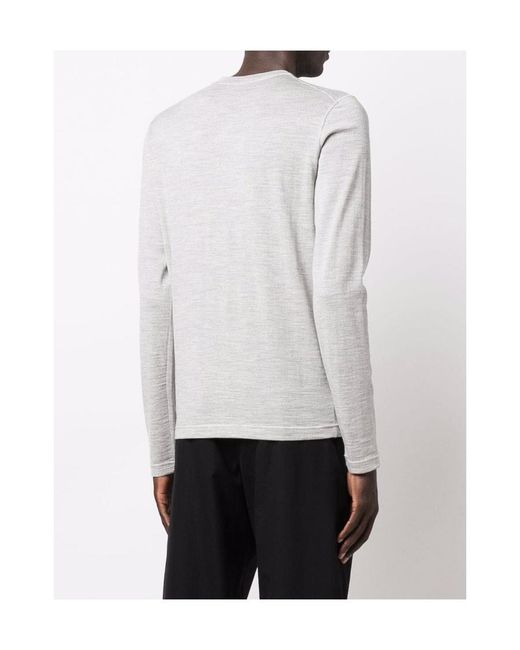 Jil Sander Gray Round Neck Sweater for men