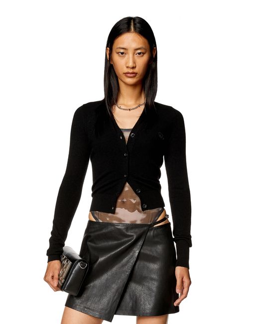 DIESEL Black M-Arte V-Neck Knitted Cardigan