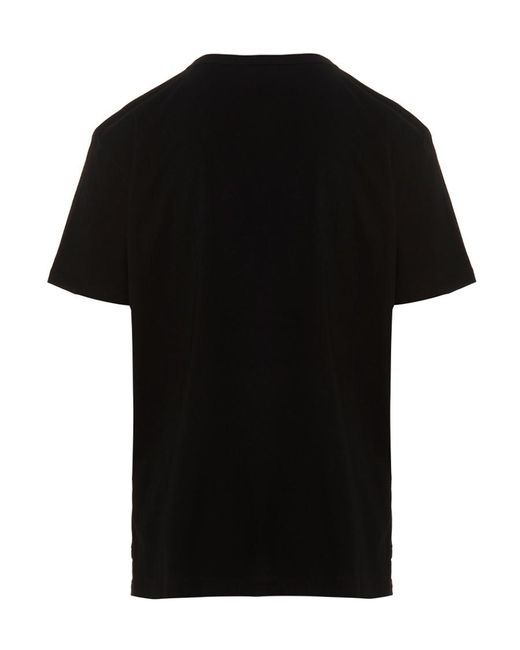 McQueen Black Logo Printed Crewneck T-Shirt for men