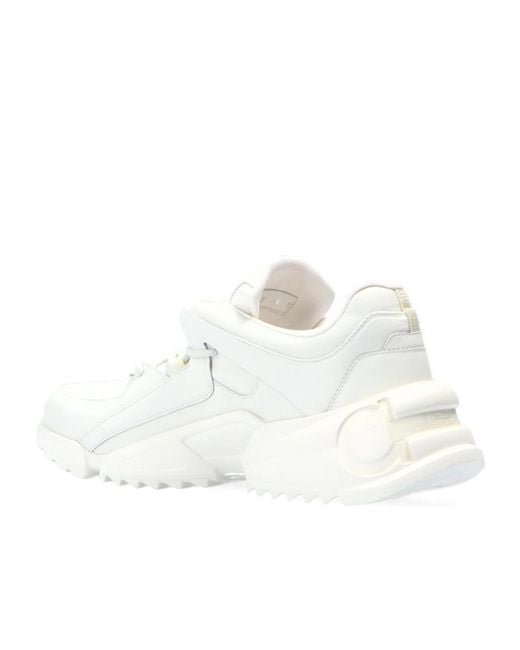 Ferragamo White Round Head Low-Cut Sneakers for men