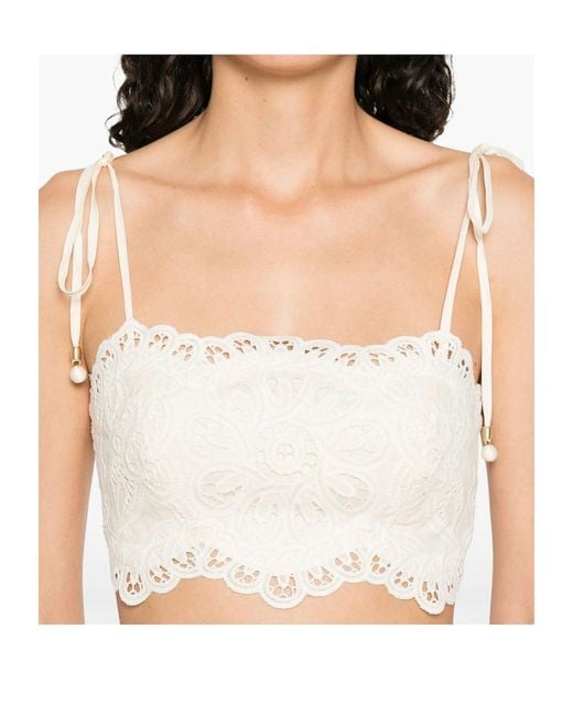 Zimmermann White Rhiannon Embroidered Bodice