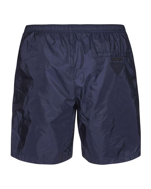 Prada Blue Logo Patch Swim Shorts for men