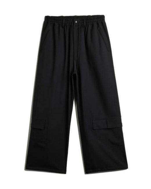 Y-3 Black Sport Uniform Straight Leg Trousers for men