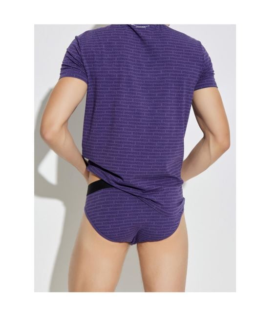 DSquared² Blue Short-Sleeve T-Shirt And Briefs Set for men