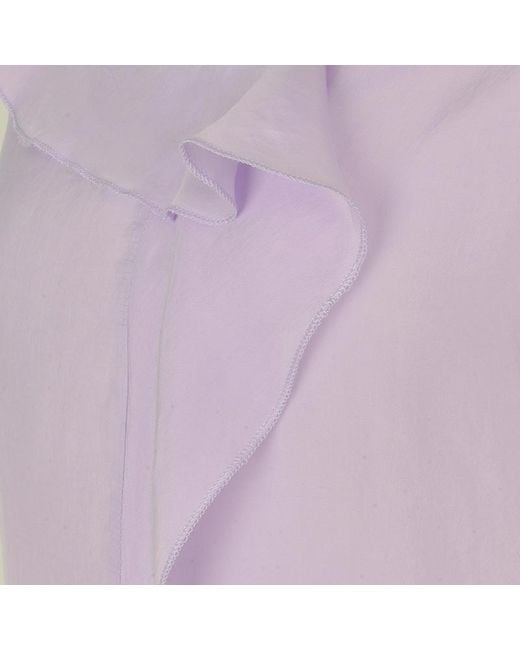 Armani Jeans Purple Ruffled T-Shirt