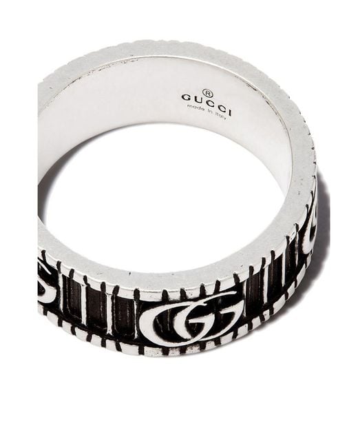 Gucci White Double G Ring