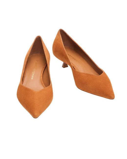 Stuart Weitzman Brown Eva 35 Pump