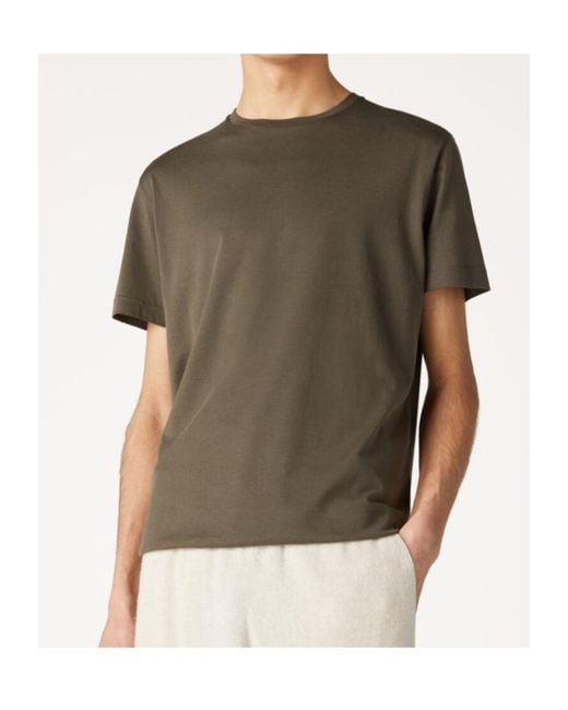 Loro Piana Green Short-Sleeved T-Shirt for men