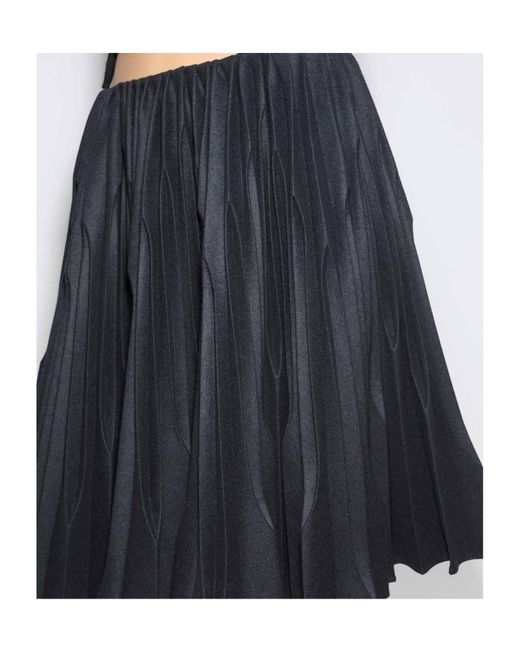 Alaïa Blue Pleated Midi Skirt