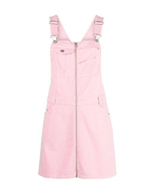 Moschino Pink Front Zipper Dress