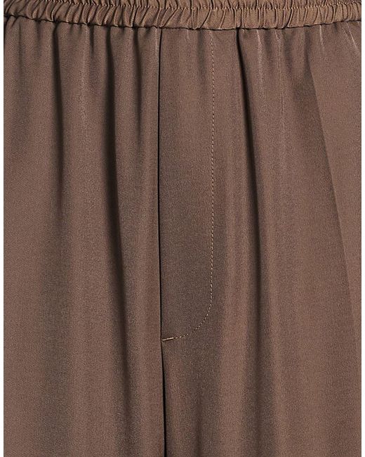 MM6 by Maison Margiela Brown Solid Color Wideleg Trousers