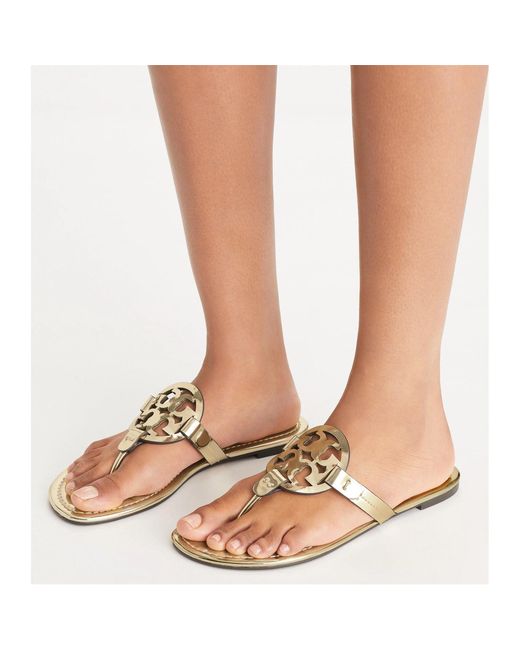 Tory Burch White Logo Flip-Flops