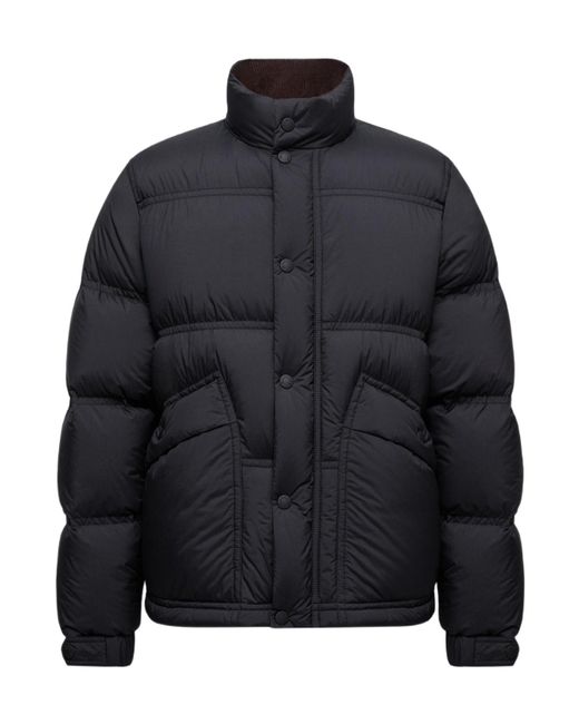 Moncler Blue Grenoble Sernur Button-Up Puffer Jacket for men