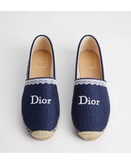 Dior Blue Dentelle Espadrille