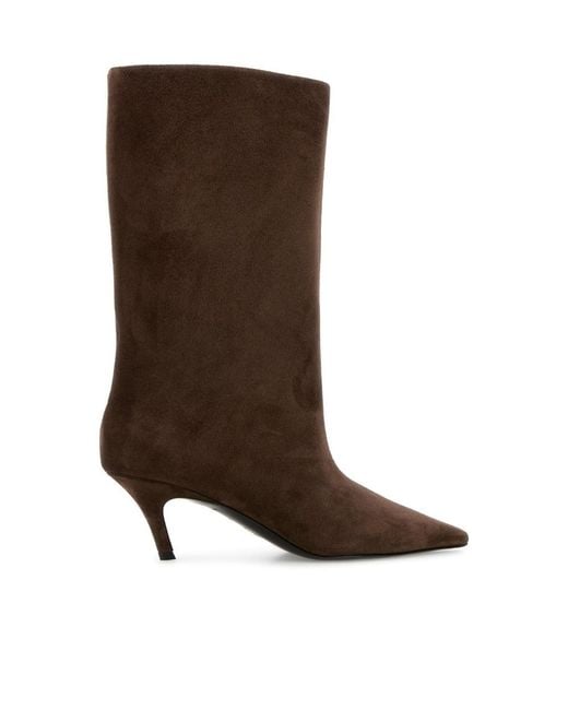 AMINA MUADDI Brown Suede Fiona Boots