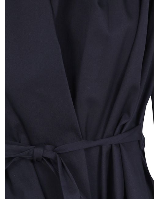 Maria Calderara Blue Twill Draped Shirt