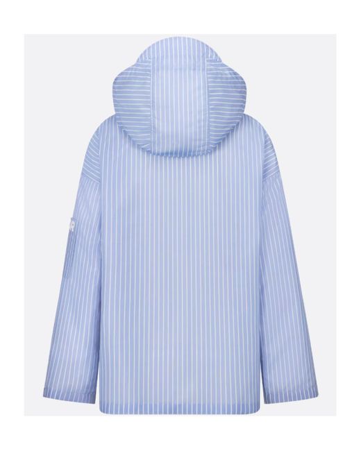 Dior Blue Homme Striped Hooded Shirt for men