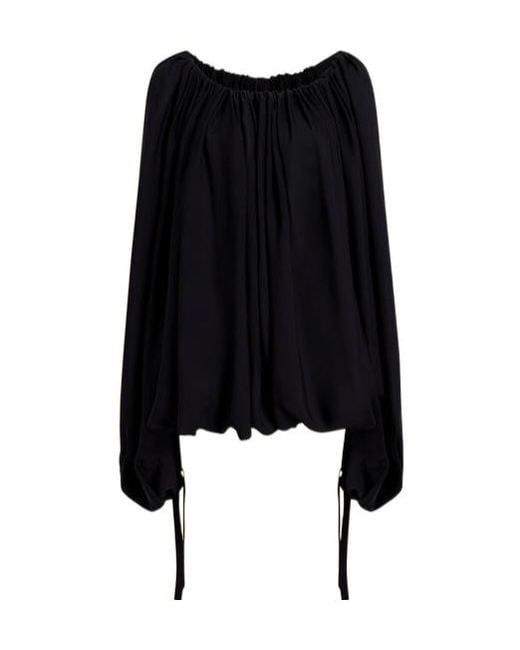 Khaite Black Nash Draped Blouse