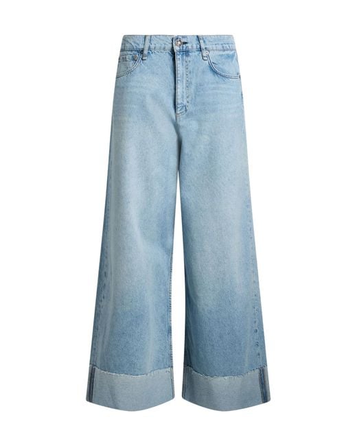 Rag & Bone Blue Loose Denim Trousers