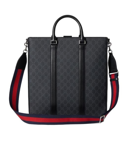 Gucci Black Gg Medium Shopping Bag for men
