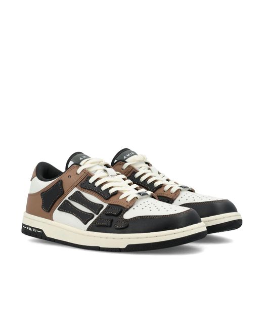 Amiri White Skel Leather Sneakers for men