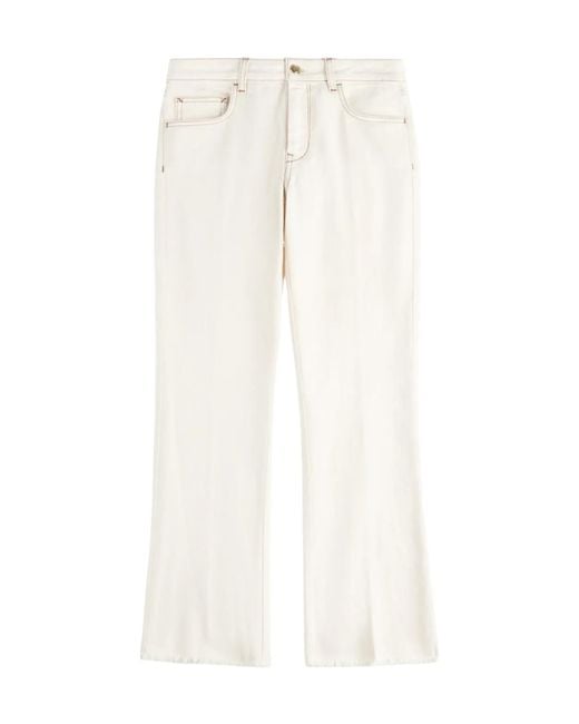 Fay White Frayed-Hem Skinny Jeans