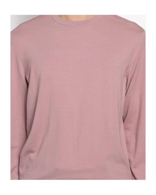 Zegna Pink Light Vellus Aureum Crewneck for men