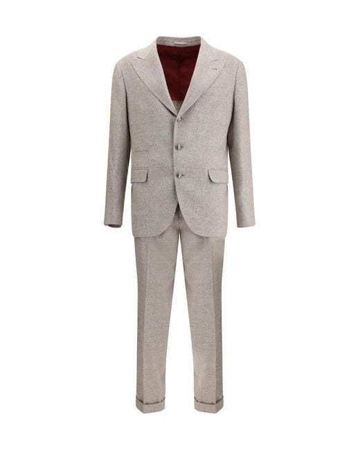 Brunello Cucinelli Gray Suits for men