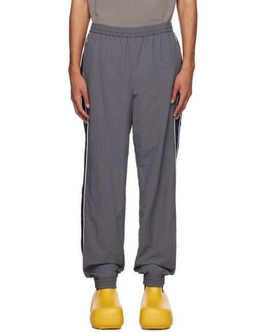 Ambush Gray Logo-Embroidered Track Pants for men