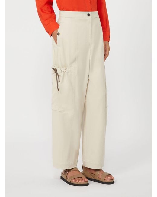 Max Mara Natural Stretch-Cotton Cargo Trousers