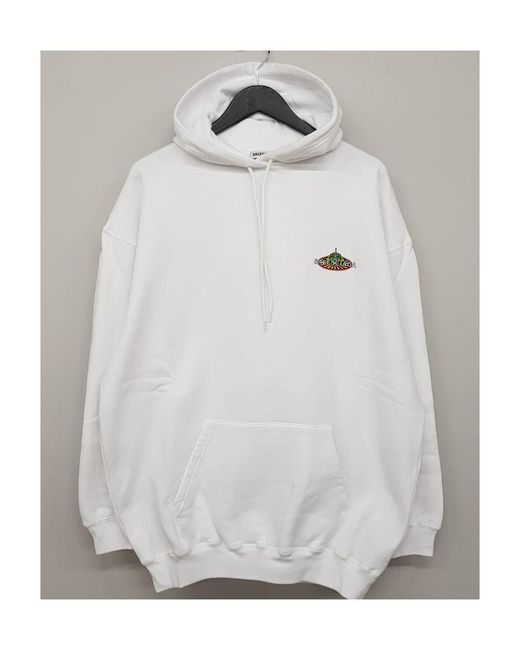 Balenciaga White Logo Hooded Sweater