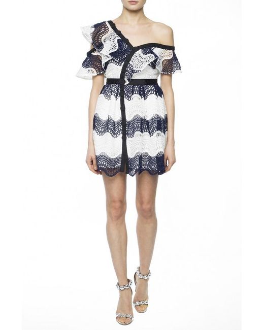 Self-Portrait Blue Lace Dress