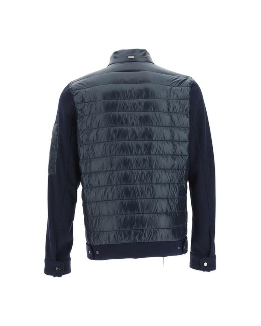 Herno Blue Zipped Padded Down Jacket for men