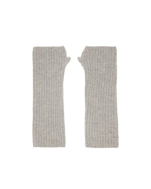 MM6 by Maison Margiela White Logo-Patch Gloves for men