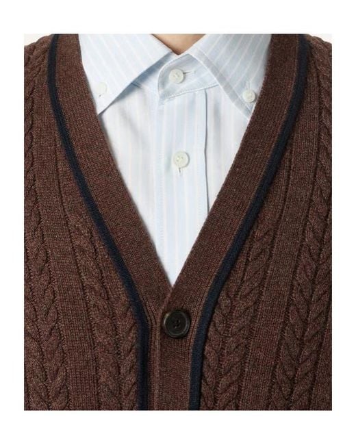 Loro Piana Brown Cypress Cardigan for men