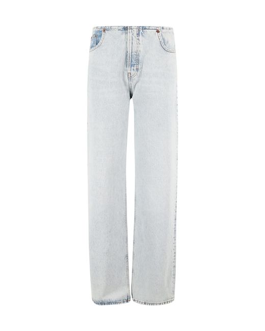 Haikure Gray Straight-Leg Relaxed Fit Jeans