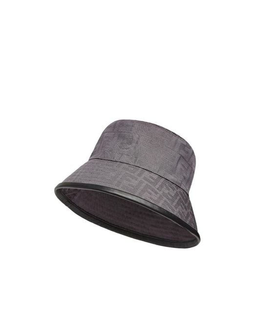 Fendi Gray Ff Bucket Hat for men
