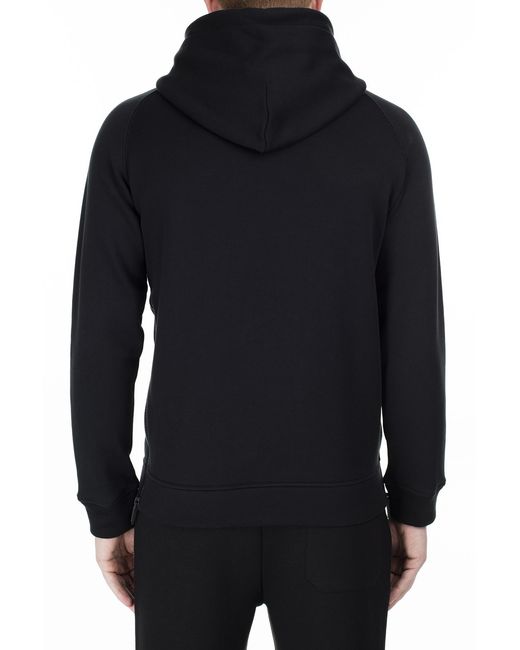 Emporio Armani Blue Logo Hooded Sweater for men