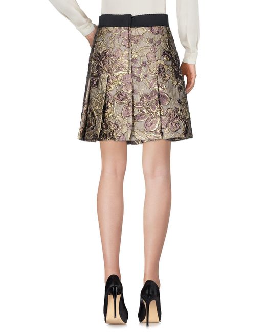 Dolce & Gabbana Natural Floral Printed A-Line Skirt