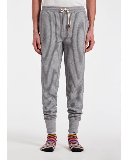 Paul Smith Gray Pinstripe-Pattern Track Pants for men