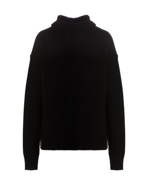 Jil Sander Black Roll-Neck Knitted Jumper