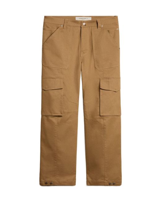 Golden Goose Deluxe Brand Natural Straight-Leg Cargo Trousers for men