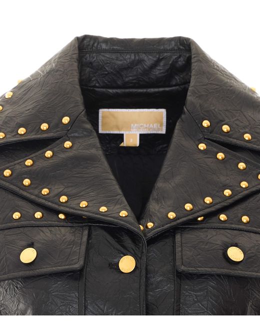Michael Kors Black Michael Studded Cropped Jacket